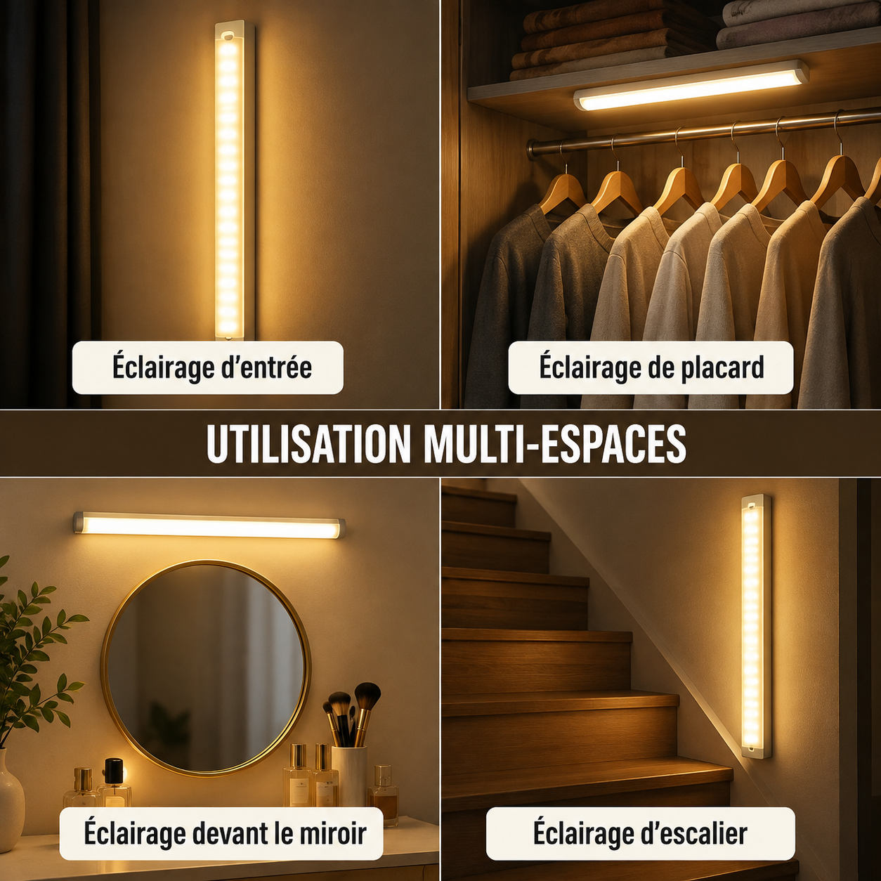 LumiSense™ – Lampe LED à Détecteur de Mouvement